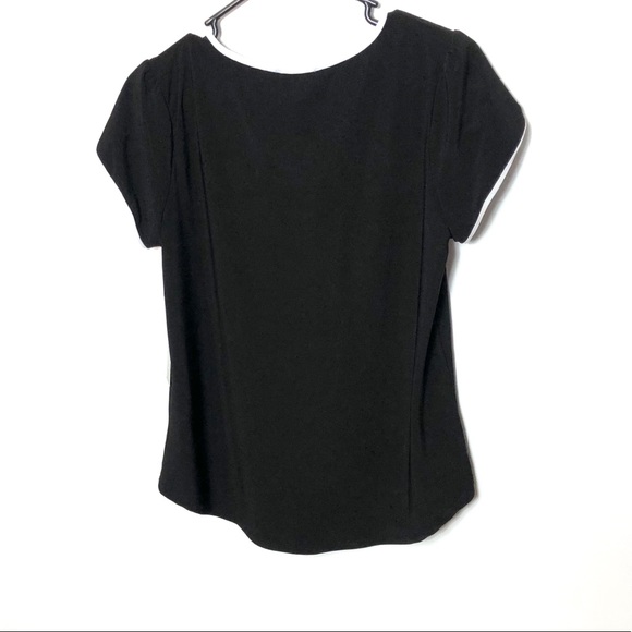 NWT Luxology black gold accent blouse shirt top women’s size small - Picture 2 of 4